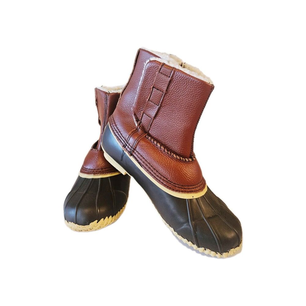 Superior Boot Co. Brown Waterproof Rubber Rain Ankle Boots Sz 9
